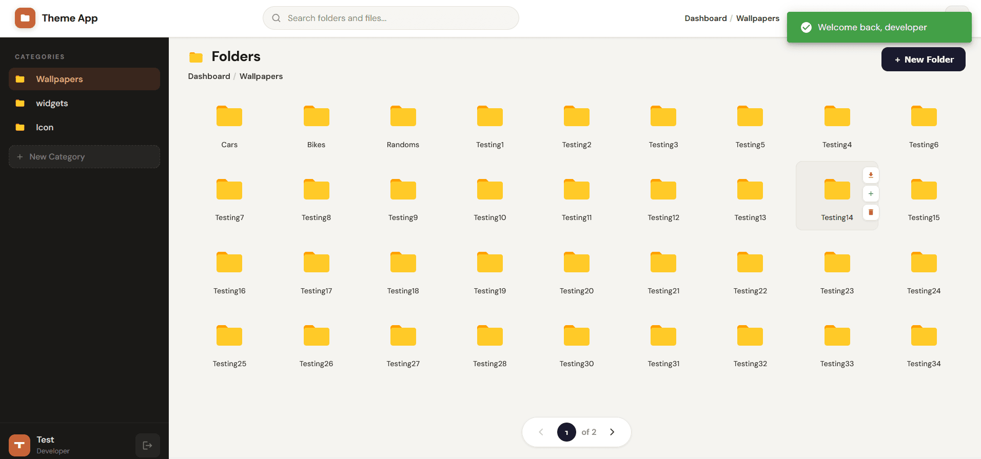 Theme Marketplace Admin Panel gallery 1