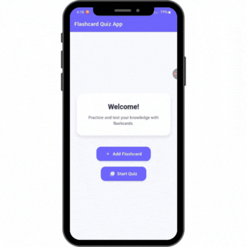 Flashcard Quiz App — screen 2